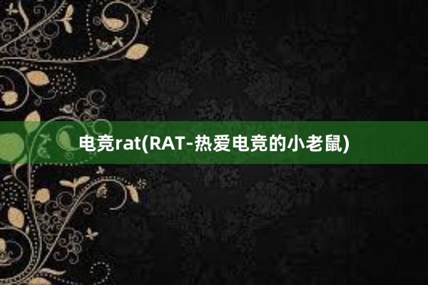 电竞rat(RAT-热爱电竞的小老鼠)