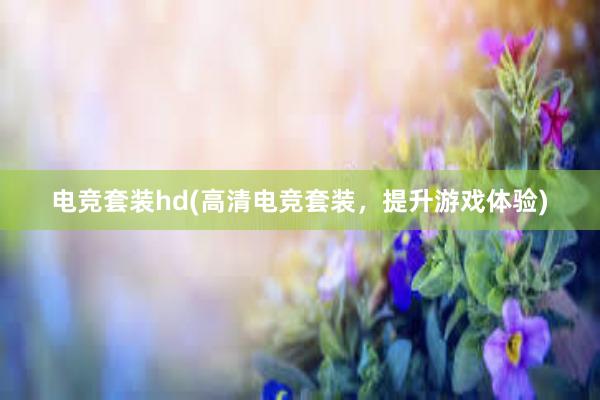 电竞套装hd(高清电竞套装，提升游戏体验)