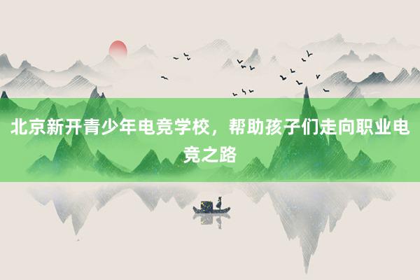 北京新开青少年电竞学校，帮助孩子们走向职业电竞之路