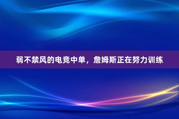 弱不禁风的电竞中单，詹姆斯正在努力训练