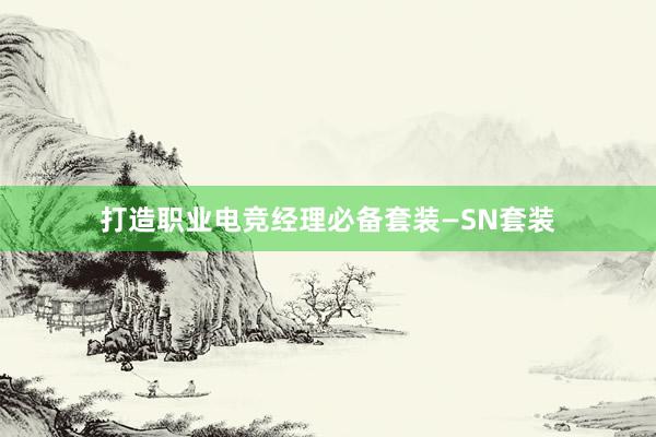 打造职业电竞经理必备套装—SN套装