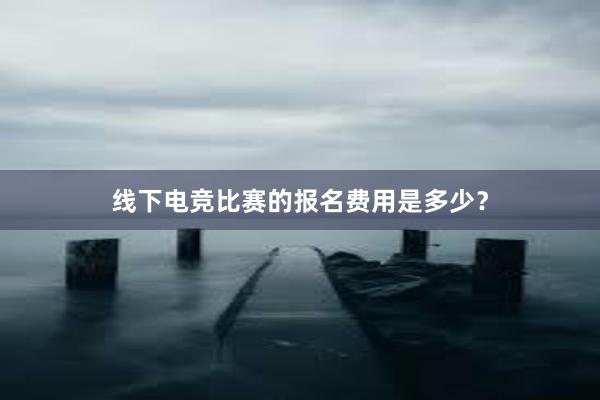 线下电竞比赛的报名费用是多少？