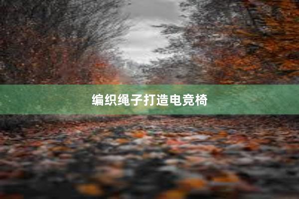 编织绳子打造电竞椅