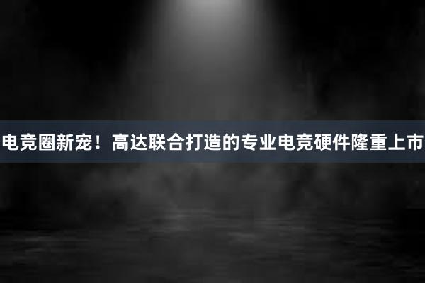 电竞圈新宠！高达联合打造的专业电竞硬件隆重上市