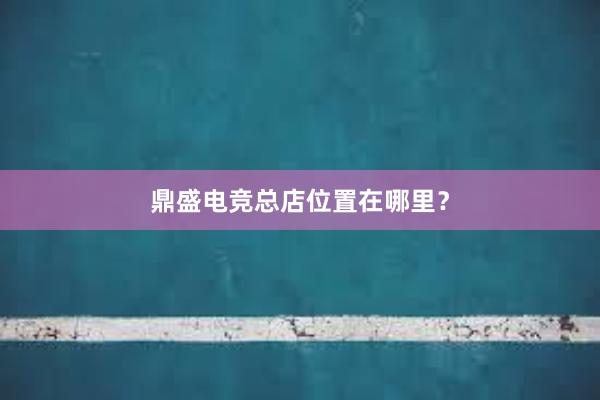 鼎盛电竞总店位置在哪里？